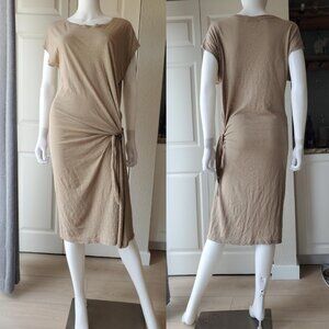 Fresh Laundry Tan Beige Colored T-Shirt Midi Dress Size Medium